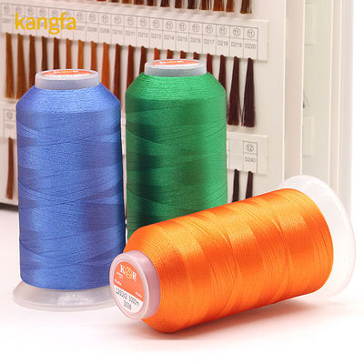 Kangfa couleurs polyester kit de fil de broderie 5000M par bobine pour une broderie parfaite