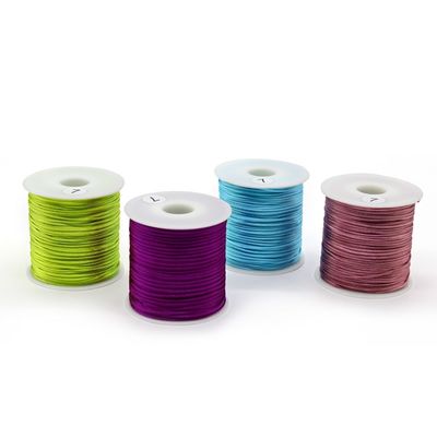 Cordon de soie tressé de 2 mm pour le bricolage des bracelets en satin chinois