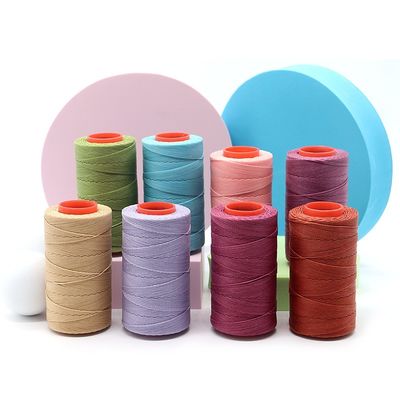 110g de fil rond ciré pour le cuir bricolage 100 couleurs 1,0 mm couture à la main couture style boho