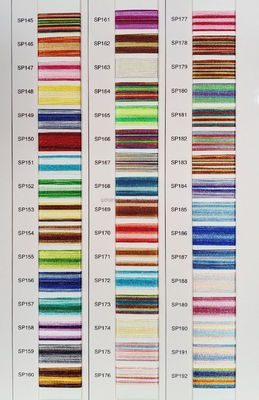 96 couleurs couleur mixte 4000 yards Polyester/Viscose 120D/2 Fil de broderie varié