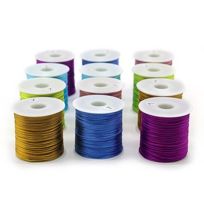 Nœud chinois de 80 m corde de macrame de 1 mm de diamètre fil de cordon en polyester pour la fabrication de bijoux bricolage