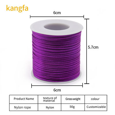 Nœud chinois de 80 m corde de macrame de 1 mm de diamètre fil de cordon en polyester pour la fabrication de bijoux bricolage