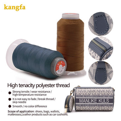 Diamètre du fil 0,5 mm 630D/3 Fil de couture en polyester pour sacs Produits en cuir et chaussures
