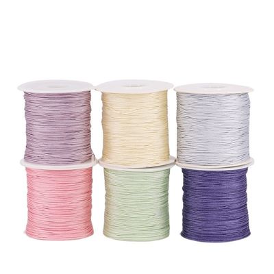 Fil d'artisanat en suède de nylon pour perler le jade Fil de nylon de couleur unique ou de couleur arc-en-ciel