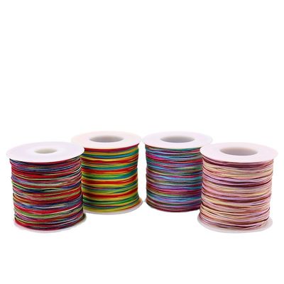 Corde de collier tissée 1 mm pour bricolage à la main fil de corde rouge à perles fil de jade bijoux fil