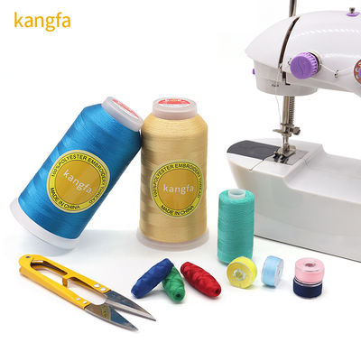 120d 2 5000y Fil de broderie Polyester Fil de machine à broderie pour tissage à tricot