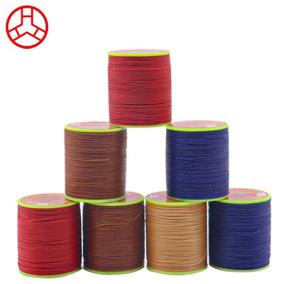 0.65mm Cerise ronde cousue à la main en cire à haute résistance en fil de couture à noyau pour la couture en cuir Polyester