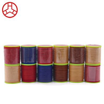 0.65mm Cerise ronde cousue à la main en cire à haute résistance en fil de couture à noyau pour la couture en cuir Polyester