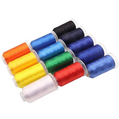5000 Yards Fil de broderie en polyester 120D/2 pour broderie par ordinateur Poids/con 135g