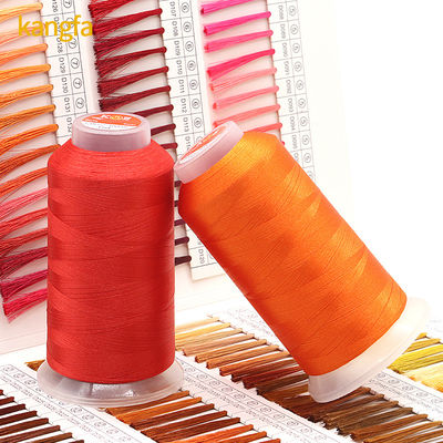 5000 Yards Fil de broderie en polyester 120D/2 pour broderie par ordinateur Poids/con 135g