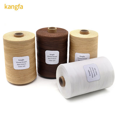 Polyester 150d à haute résistance à la couleur, fil de cire plat, adapté à la couture et au tissage du cuir