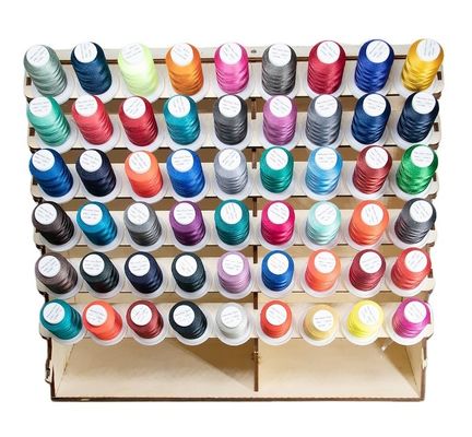 Polyester / viscose 120d/2 fil multicolore pour la machine à broderie échantillon envoyer 30g