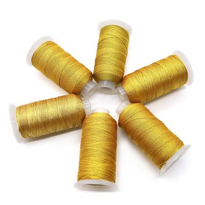 Fil de broderie tressé à haute ténacité pour machines à broderie Nuances dorées Argent