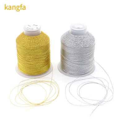 100g de fils de polyester métallique en soie et en or pour le broderie