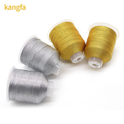 Cordon de bijoux 100% polyester argenté Soie métallique à 3 fils multicolores