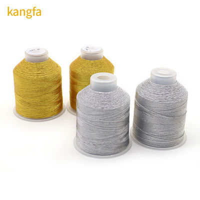 Cordon de bijoux 100% polyester argenté Soie métallique à 3 fils multicolores