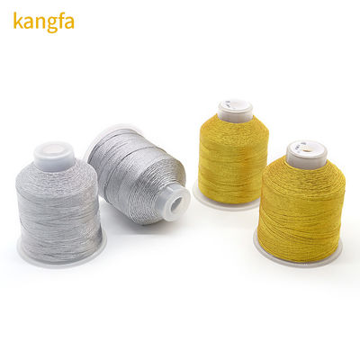 Cordon de bijoux 100% polyester argenté Soie métallique à 3 fils multicolores
