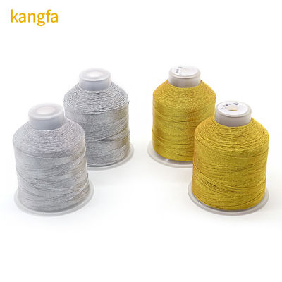 Cordon de bijoux 100% polyester argenté Soie métallique à 3 fils multicolores