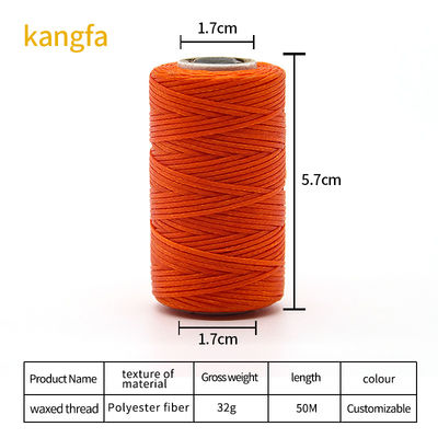 Fil de couture en cuir de haute ténacité 50m polyester 210D/16 pour portefeuille de sac en cuir