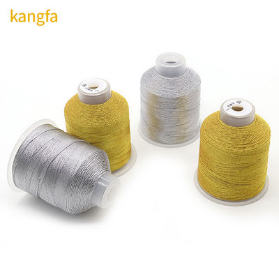Cordon de bijoux 100% polyester argenté Soie métallique à 3 fils multicolores