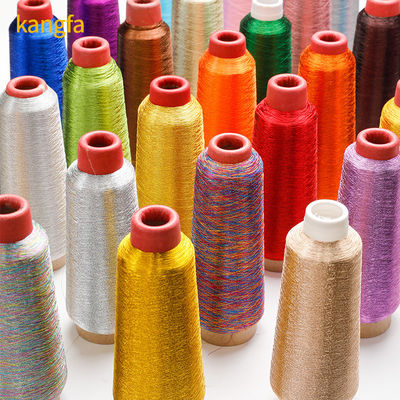 150D fil de broderie de compte de fil pour la broderie métallique en or et en argent en polyester