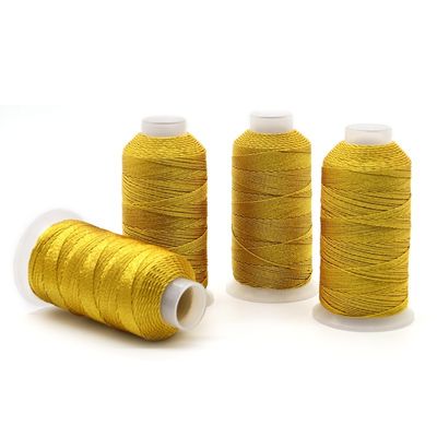 123g 6Ply fils de broderie à fils de muti en soie d'or et d'argent pour les projets d'artisanat