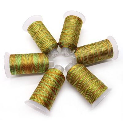 Fil de couture arc-en-ciel 100% polyester cousu pour le point croisé