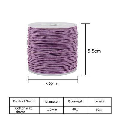 Cordon de couture imperméable à l'eau, couture en coton, fil ciré pour cuir, 1 mm
