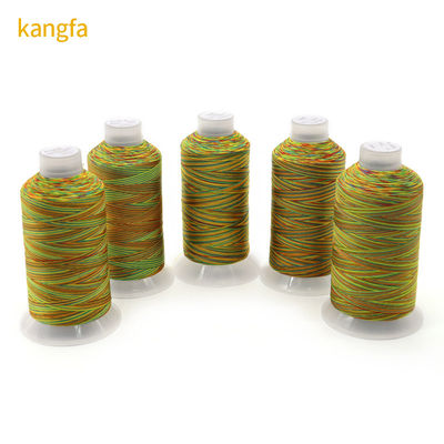 Fil de couture arc-en-ciel 100% polyester cousu pour le point croisé