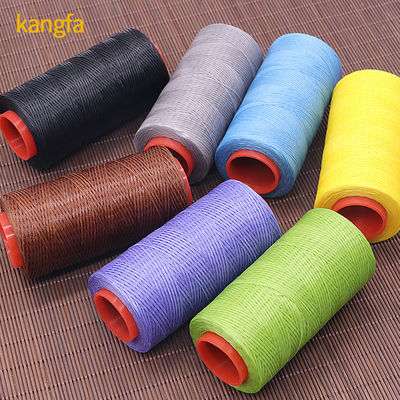 0.6mm 0.8mm 1mm 150D/16 Fil tricoté en polyester grossier ciré pour la réparation d'artisanat en cuir
