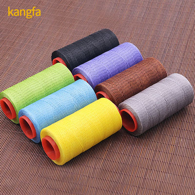 0.6mm 0.8mm 1mm 150D/16 Fil tricoté en polyester grossier ciré pour la réparation d'artisanat en cuir