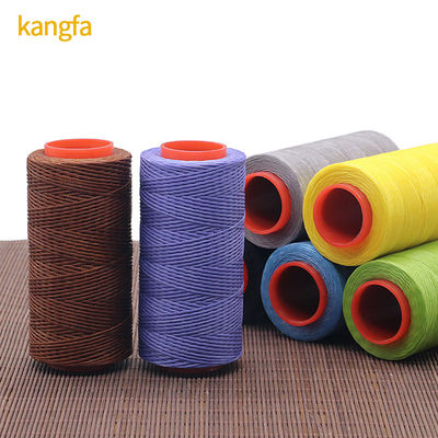 0.6mm 0.8mm 1mm 150D/16 Fil tricoté en polyester grossier ciré pour la réparation d'artisanat en cuir