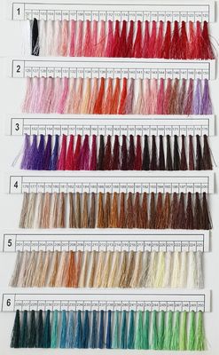 Filament de broderie Cartes de couleur Livre 120g Poids g/balle pour les nécessités de style Boho