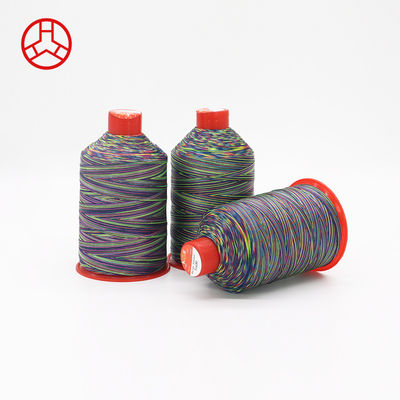 Tex 70 arc-en-ciel multicolore 69 nylon 66 fil de fibres de synthèse avec motif teint et poids de 250 g