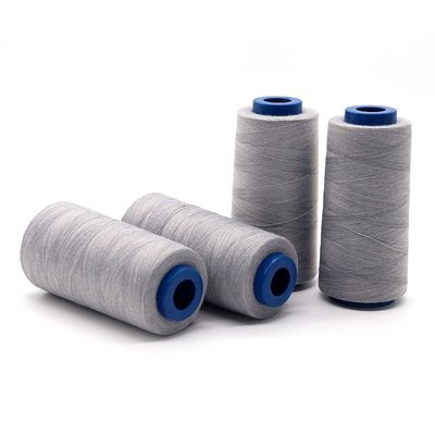 Fil de couture en polyester 100% cousu pour écran tactile Fil conducteur argenté