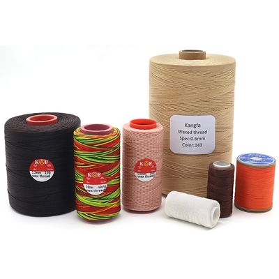 Fil de cire plat cousu à la main Corde tissée pour la couture de bijoux personnalisée en /240 couleurs