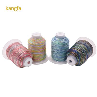 Faible rétrécissement 100% polyester fils de couture multicolores pour le nombre de fils 3Plys artisanat de tissage