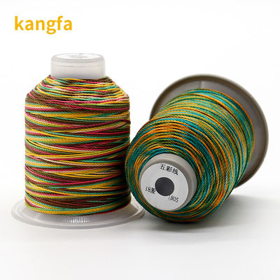 Faible rétrécissement 100% polyester fils de couture multicolores pour le nombre de fils 3Plys artisanat de tissage