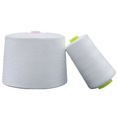 Fabrication Produire fils de polyester étirés OEM Blanc brut 60/2 résistant aux produits chimiques