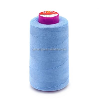 Fourniture de fil de coton polyester 40/2 5000 yards 100% fil de couture en étoffe de table