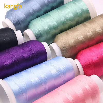 4000y 100% polyester 120D/2 fil de broderie à la machine pour tissus durs et épais