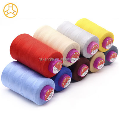 Fourniture de fil de coton polyester 40/2 5000 yards 100% fil de couture en étoffe de table