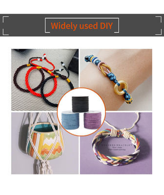 60g Poids Fil rond ciré multicolore pour bijoux à tricot à la main