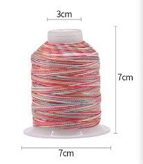 Matériau de cône en plastique à arc-en-ciel multicolore à haute ténacité Polyester bobine de fil de couture