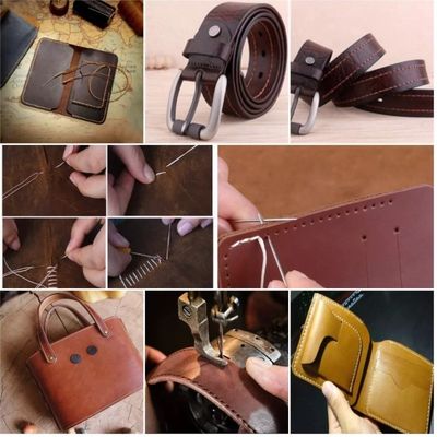 Le fil ciré plat en cuir résistant aux températures élevées pour l'outil artisanal de bricolage