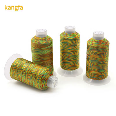 100G Net Poids Fil de couture en polyester aux couleurs arc-en-ciel pour la couture résistante à l'abrasion