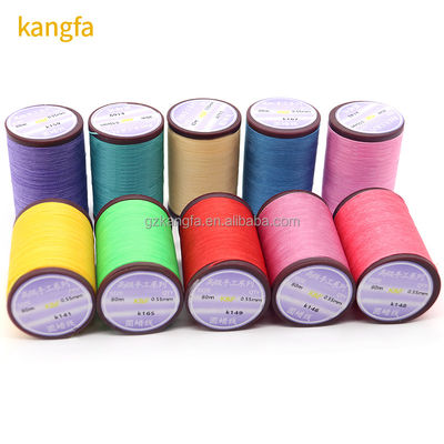 0.8 mm 0,65 mm fil de couture à noyau rond ciré à haute résistance à la cire pour le polyester de couture en cuir