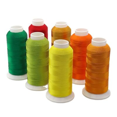 4000m/cone MERCÉRIZÉ fil de broderie en viscose rouge or pour la couture et le crochet