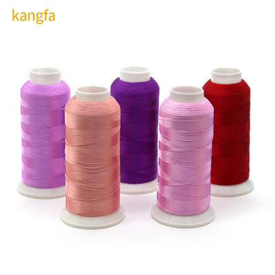 4000m/cone MERCÉRIZÉ fil de broderie en viscose rouge or pour la couture et le crochet