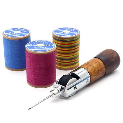 Le fil ciré plat en cuir résistant aux températures élevées pour l'outil artisanal de bricolage